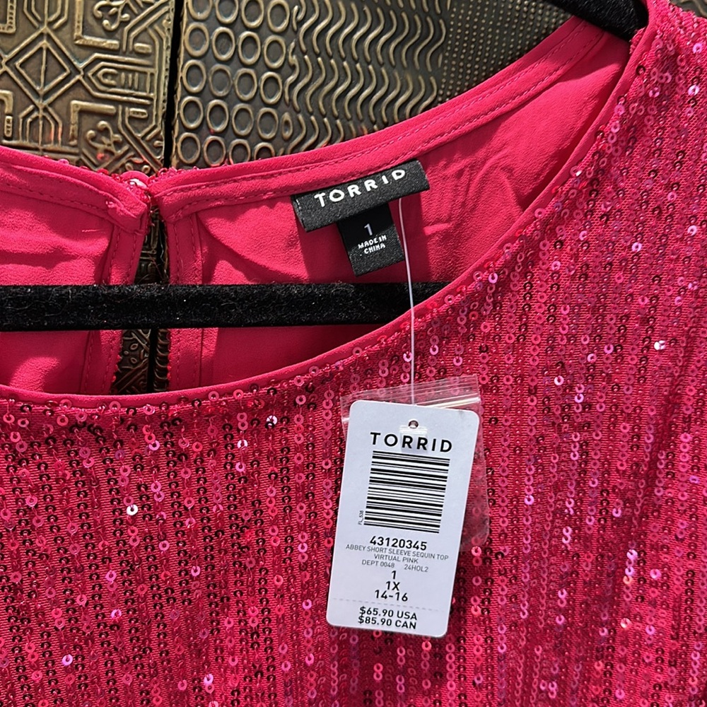 Sequin Pink Top